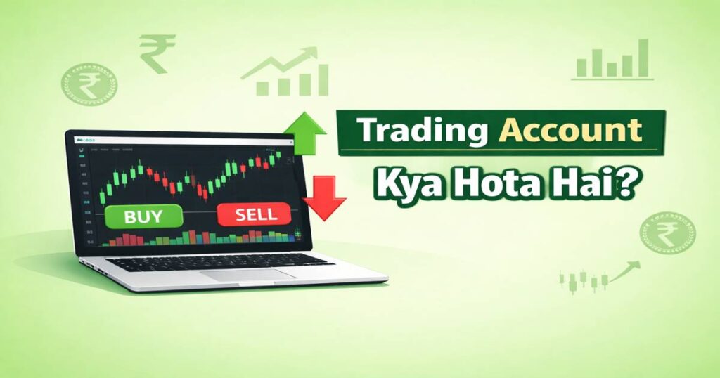 • stock market trading account concept image for beginners